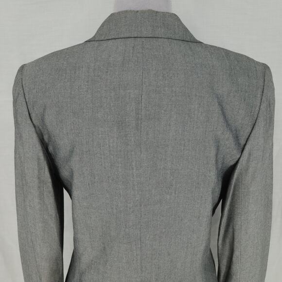 Kasper ASL Jacket Womens 10 Gray Shimmer Fitted Blazer Lined Office Career - Picture 9 of 14